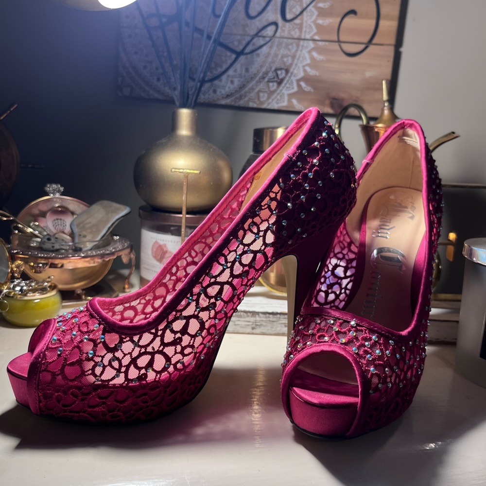 Hot Pink Lady Couture platform heel